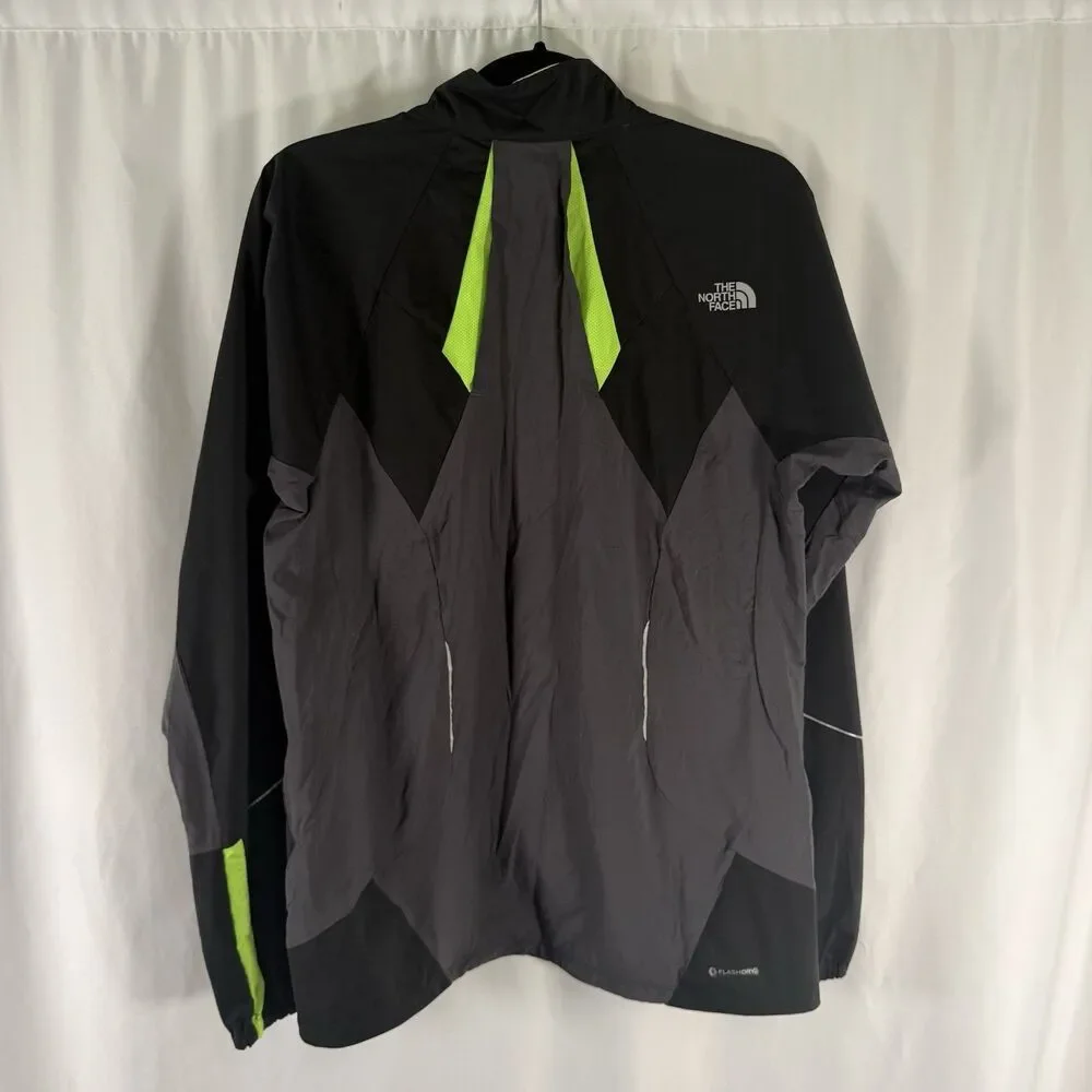 The North Face Windbreaker Mens Medium Black Full Flight Series Flash Dry Pocket